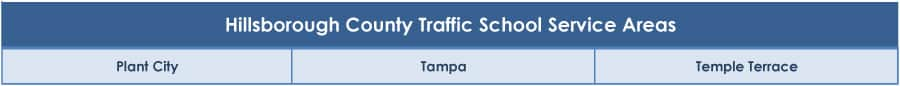 Hillsboroug County Traffic School Service Areas